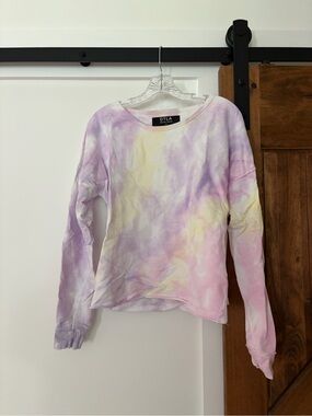 DTLA long-sleeved tie dye sweatshirt top